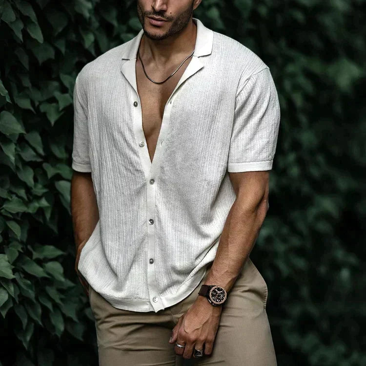 Chemise Homme Manches Courtes Boutonnée - Coupe Décontractée