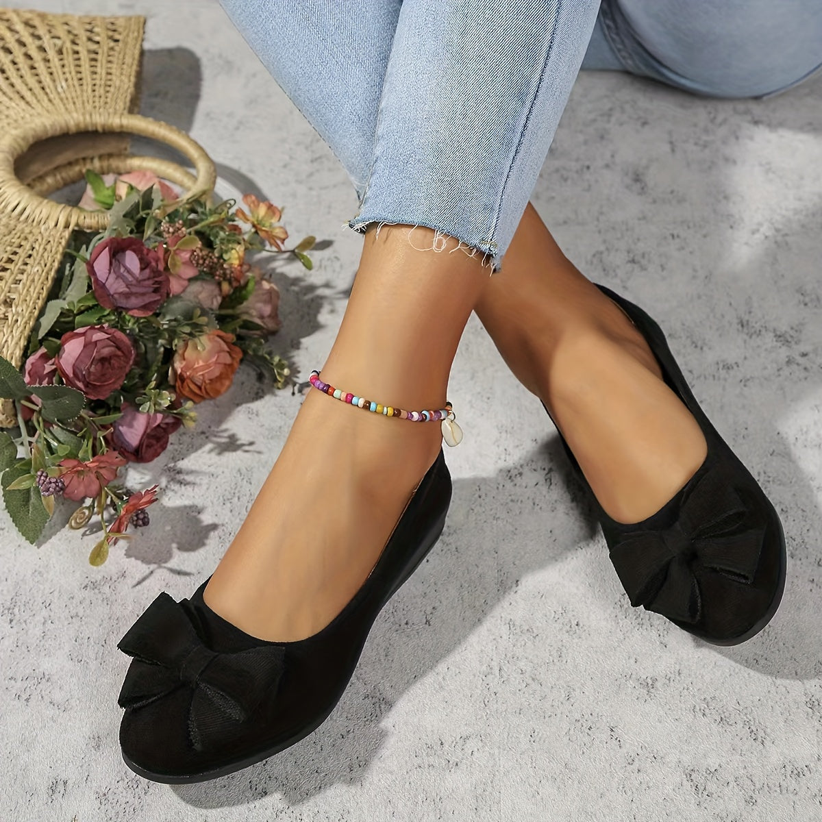 Chaussures Plates Orthopédiques Femme - Nœud Chic et Semelle Confort