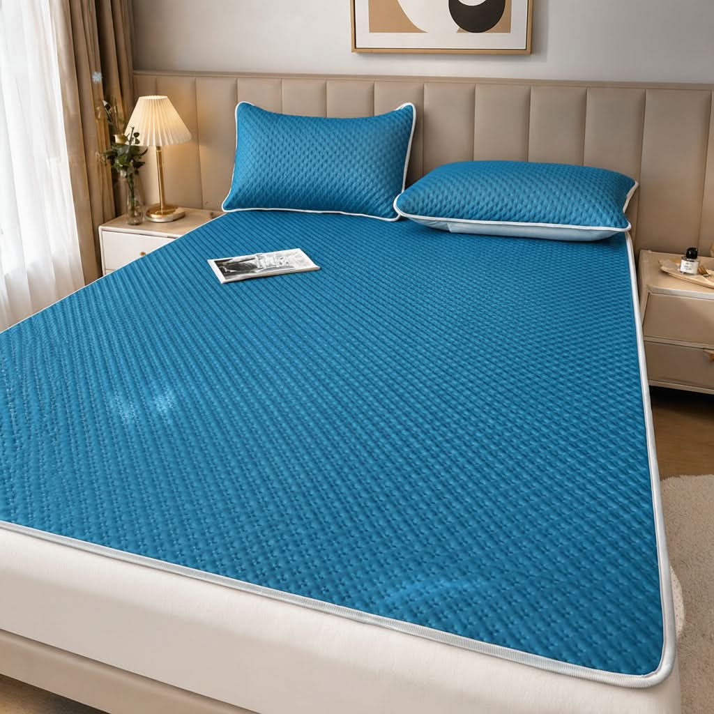 Tapis de Lit Rafraîchissant Pliable - Surface Gaufrée Respirante