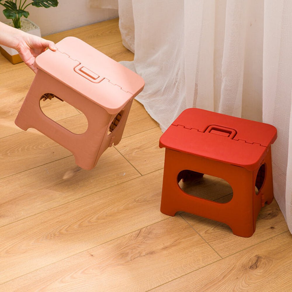 Escalón plegable: de plástico ligero, seguro y práctico para la cocina o el cuarto de baño