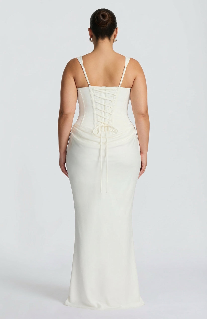 Robe Longue Femme Col Carré