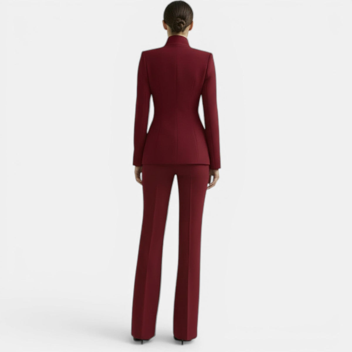 Tailleur Femme Veste et Pantalon Coupe Structurée