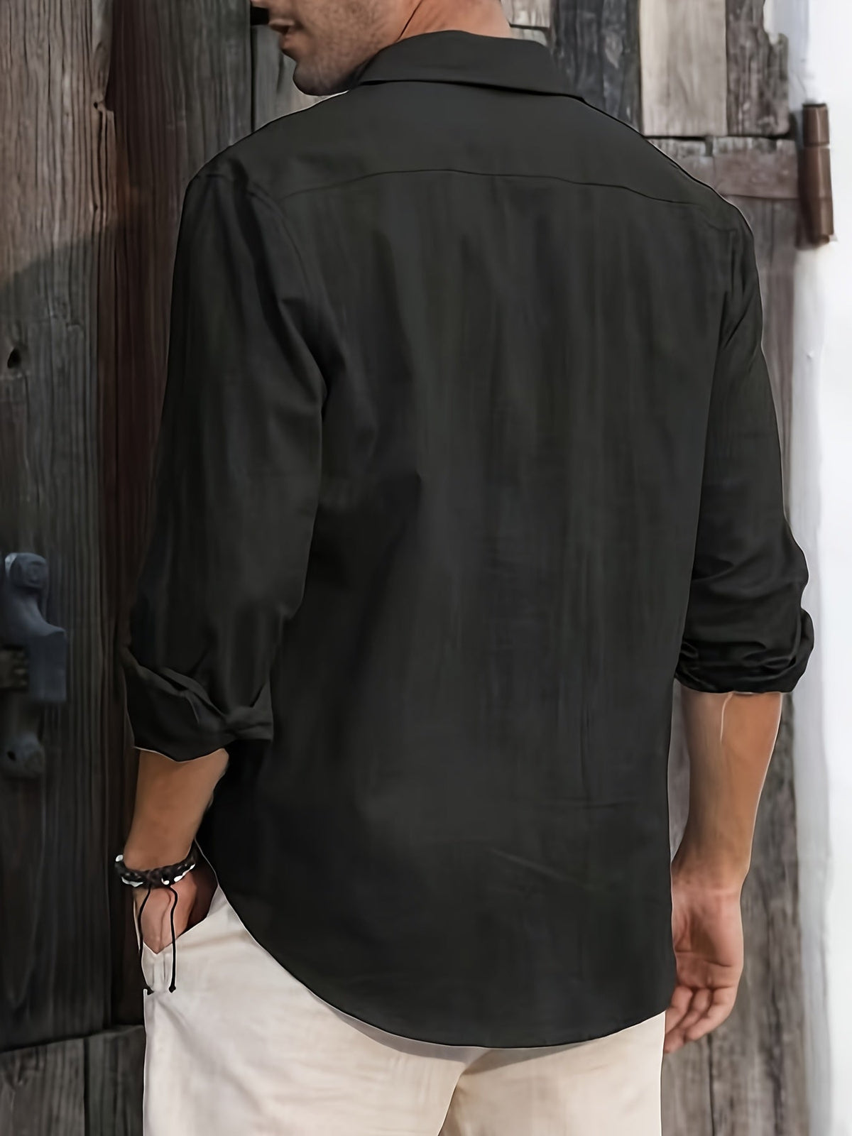 Chemise Homme Légère Manches Longues Coupe Ample Été