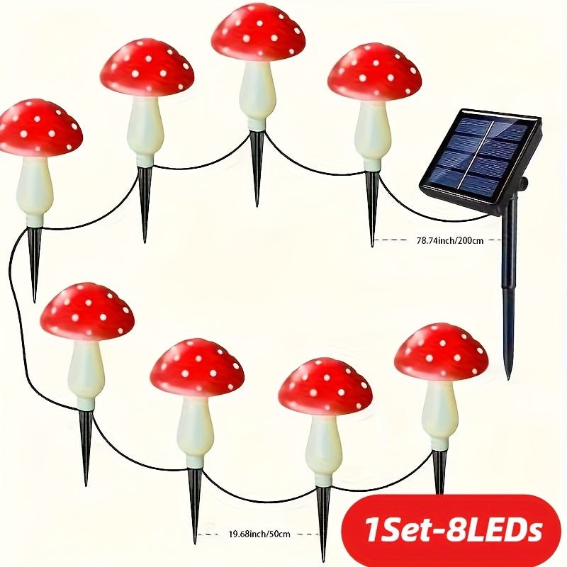 Lampe de Jardin Solaire – Résistante aux Intempéries, Design Champignon pour Espaces Extérieurs Magiques
