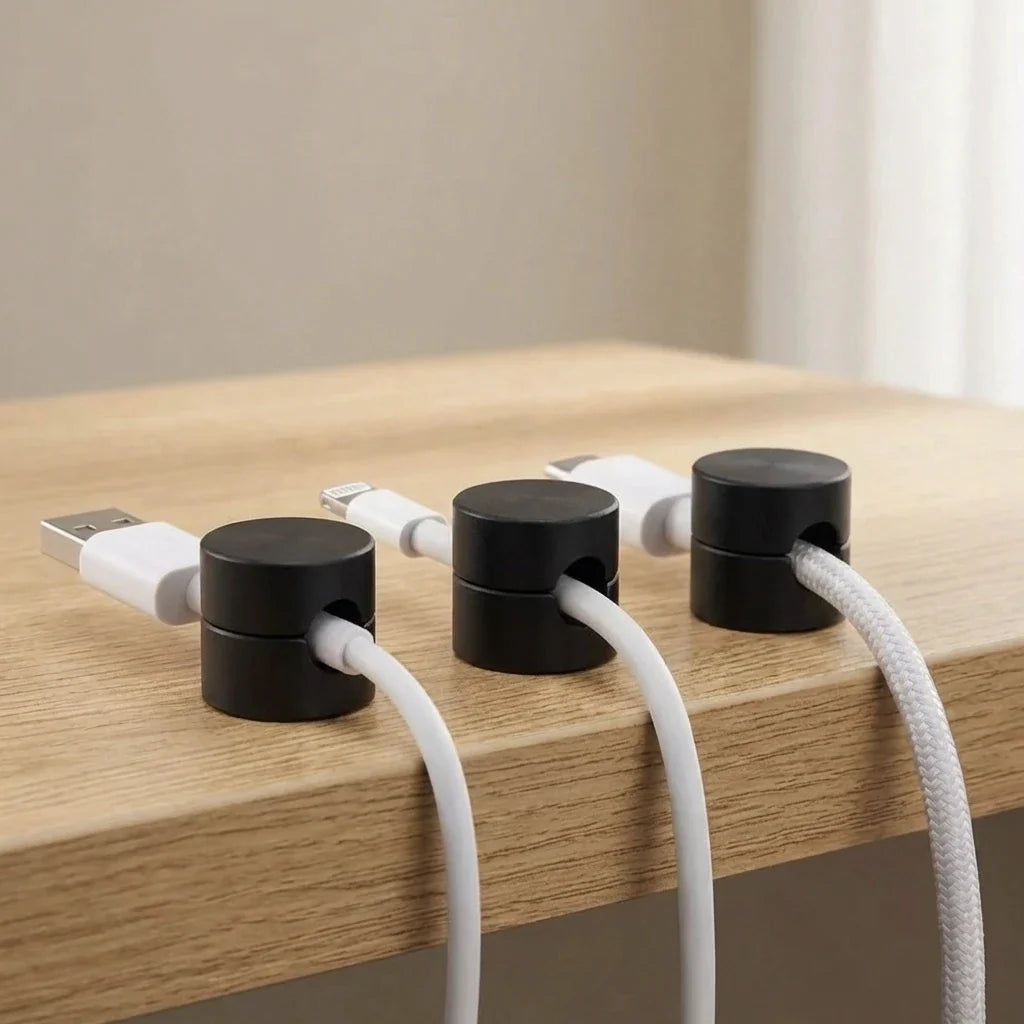 Clips Range-Câbles Adhésifs en Aluminium - Lot de 3