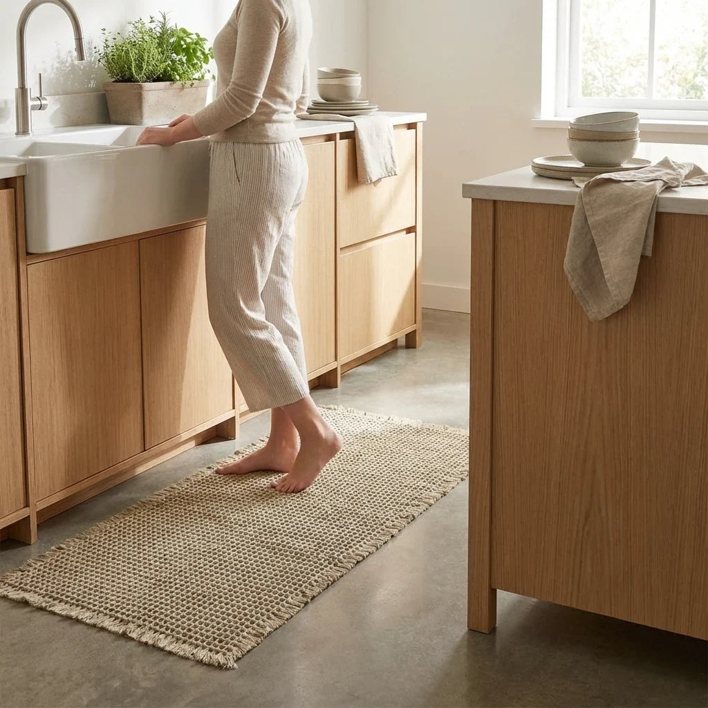 Tapis de Bain Antidérapant Nid d'Abeille - Séchage Rapide