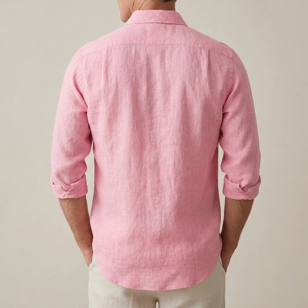 Chemise en Lin Homme - Col Classique Manches Longues