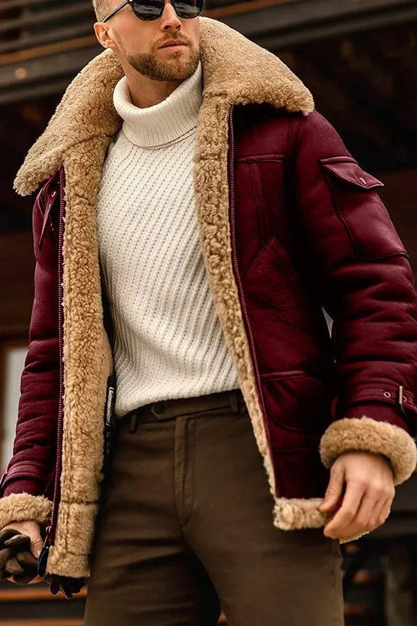 Veste Polaire Homme Doublée - Blouson Chaud Coupe Décontractée