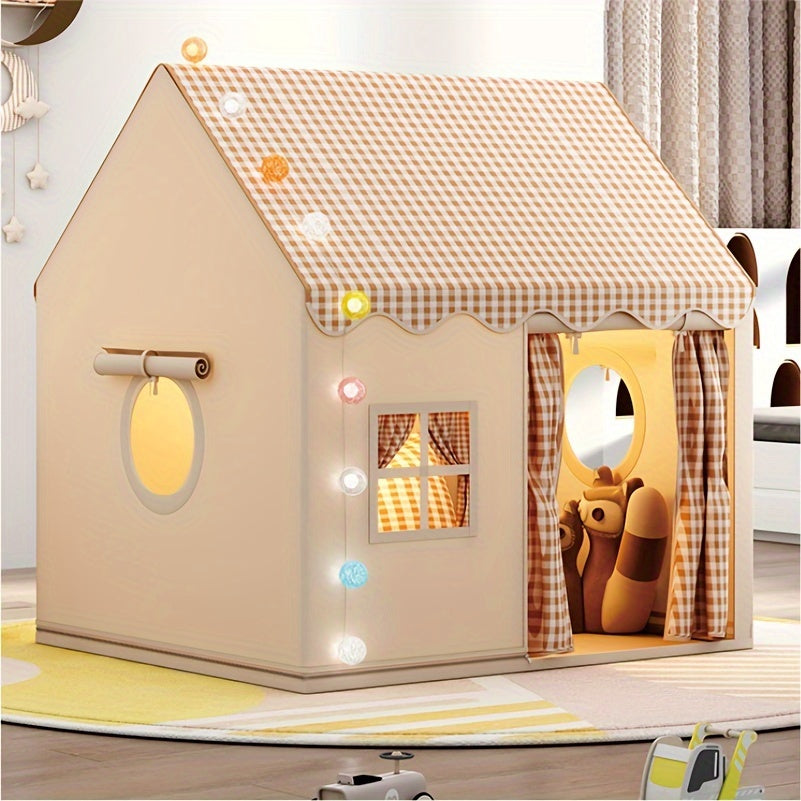 Tente Enfant avec Portes et Fenêtres - Cabane de Jeu Créative