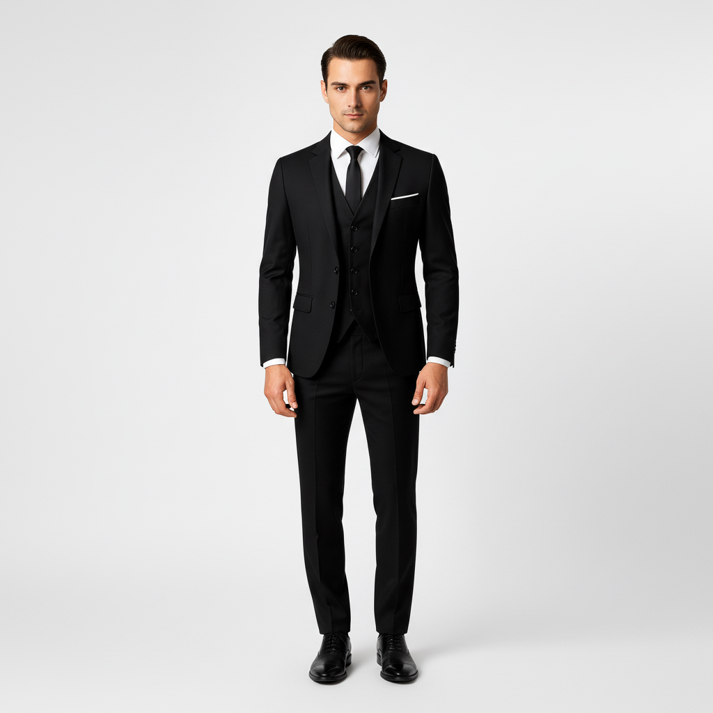 Costume Homme 3 Pièces avec Gilet - Veste, Gilet et Pantalon