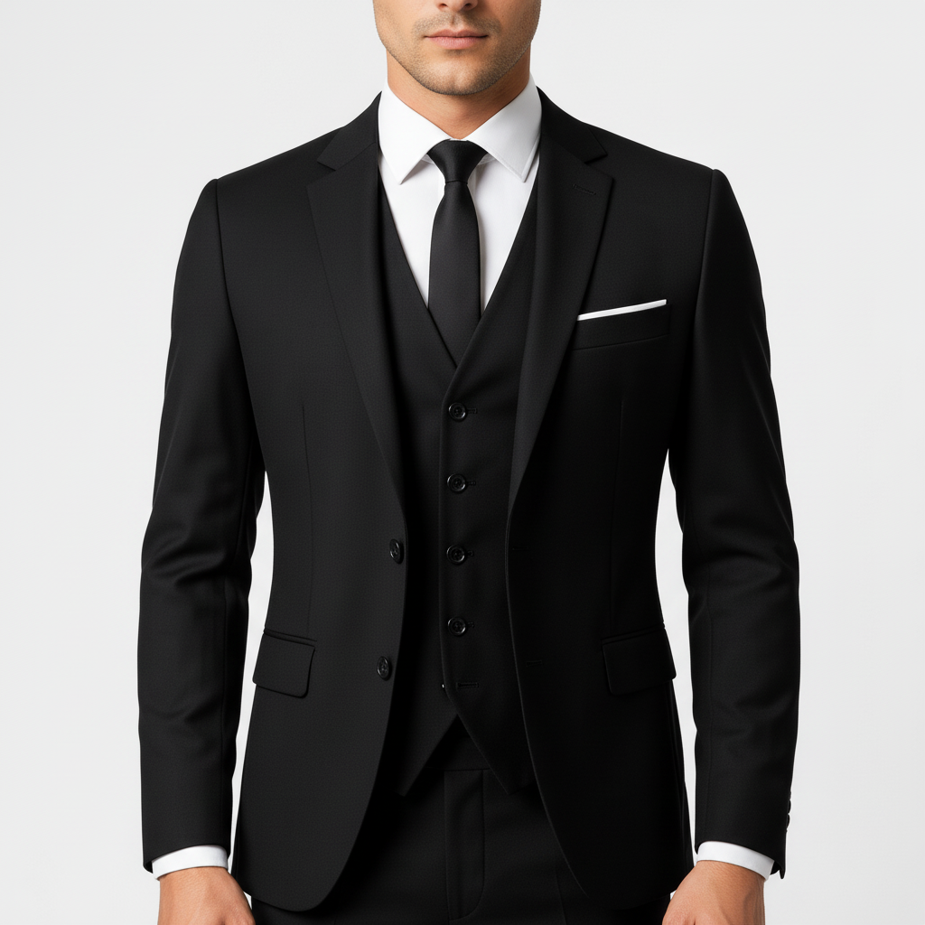 Costume Homme 3 Pièces avec Gilet - Veste, Gilet et Pantalon