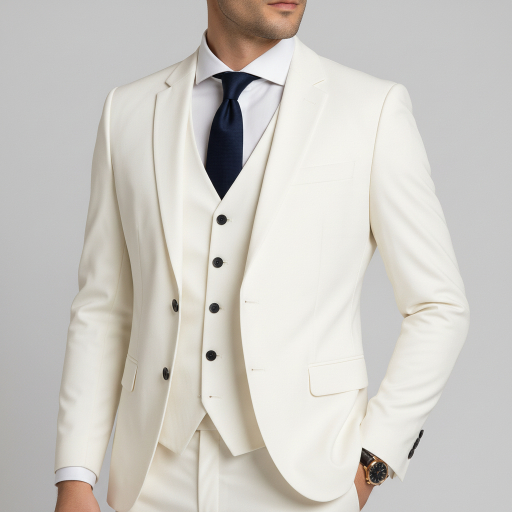Costume Homme 3 Pièces avec Gilet - Veste, Gilet et Pantalon