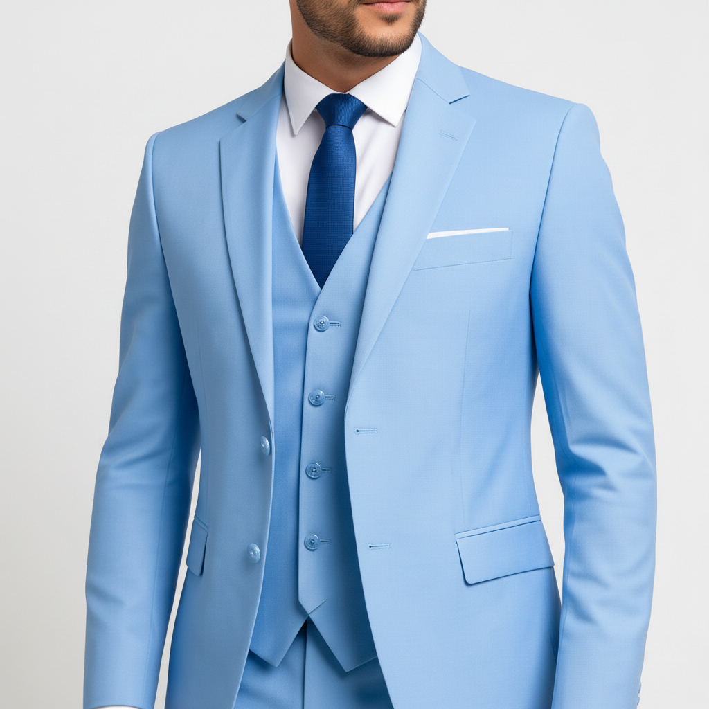 Costume Homme 3 Pièces avec Gilet - Veste, Gilet et Pantalon
