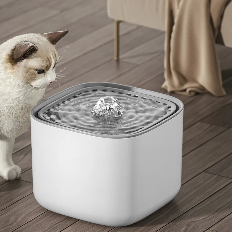 Fontaine à Boire pour Chiens et Chats – 3L, Design Silencieux avec Filtre à Eau Intégré pour Usage Domestique
