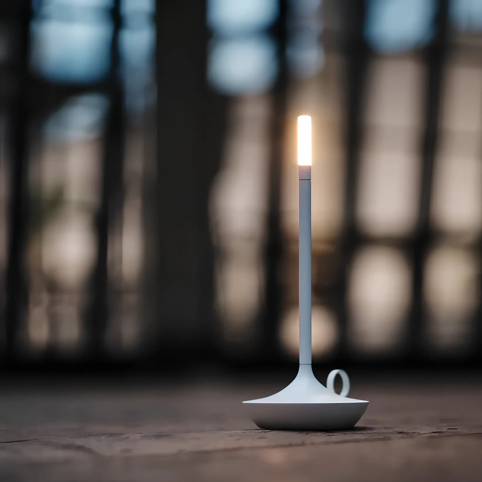 Dimmer Candle Holder – Brushed Aluminum, Scandinavian Design for Living Room or Dining Table Decor
