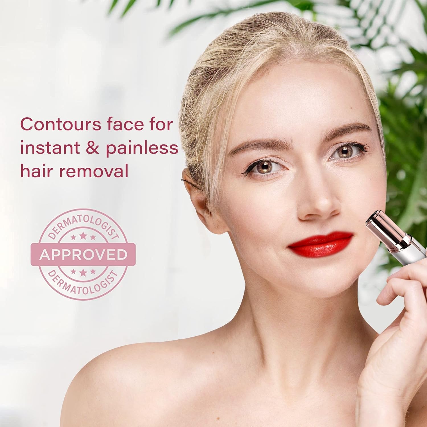Tondeuse Électrique pour le Visage – Compacte pour Femmes, Épilation Indolore pour Sourcils et Peau du Visage