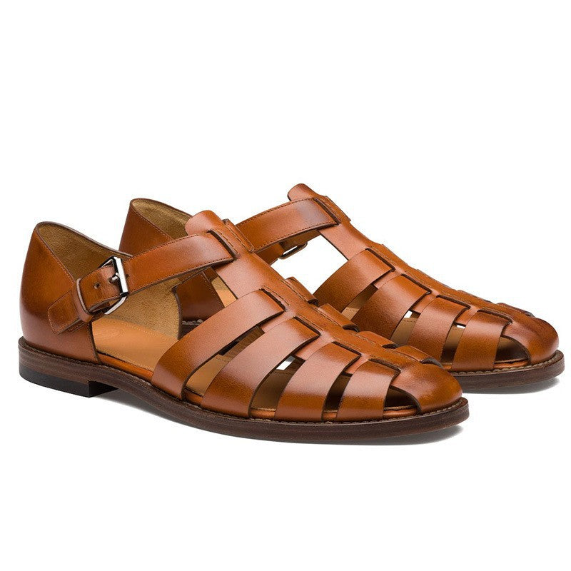 Sandales Homme Été Bout Fermé à Boucle Réglable