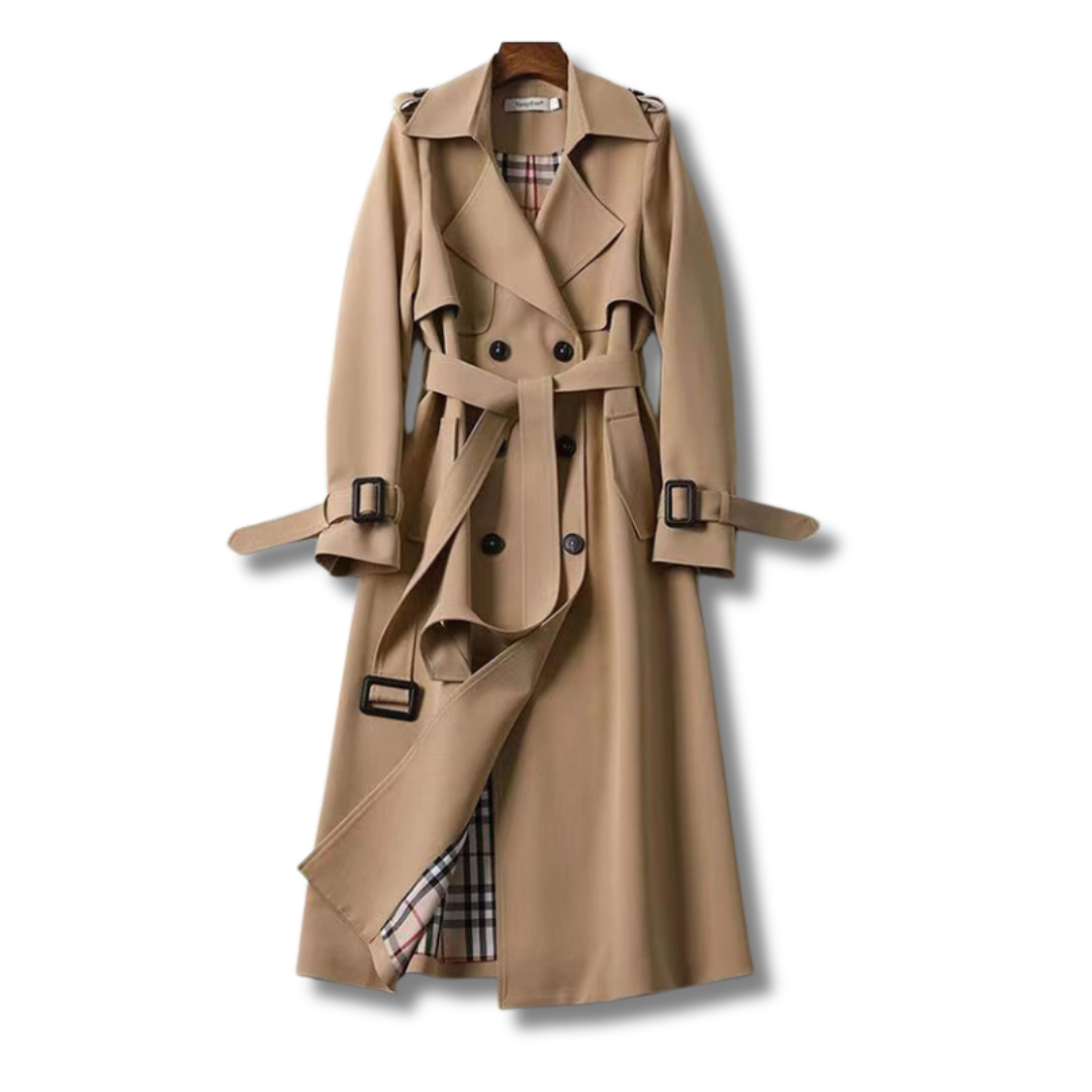 Trench-coat Femme Coupe Ajustée Tissu Côtelé