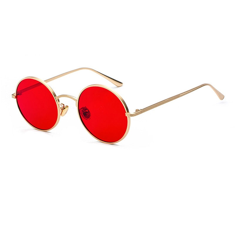 Lunettes de Soleil Rondes Rétro Mixtes - Monture Fine Minimaliste