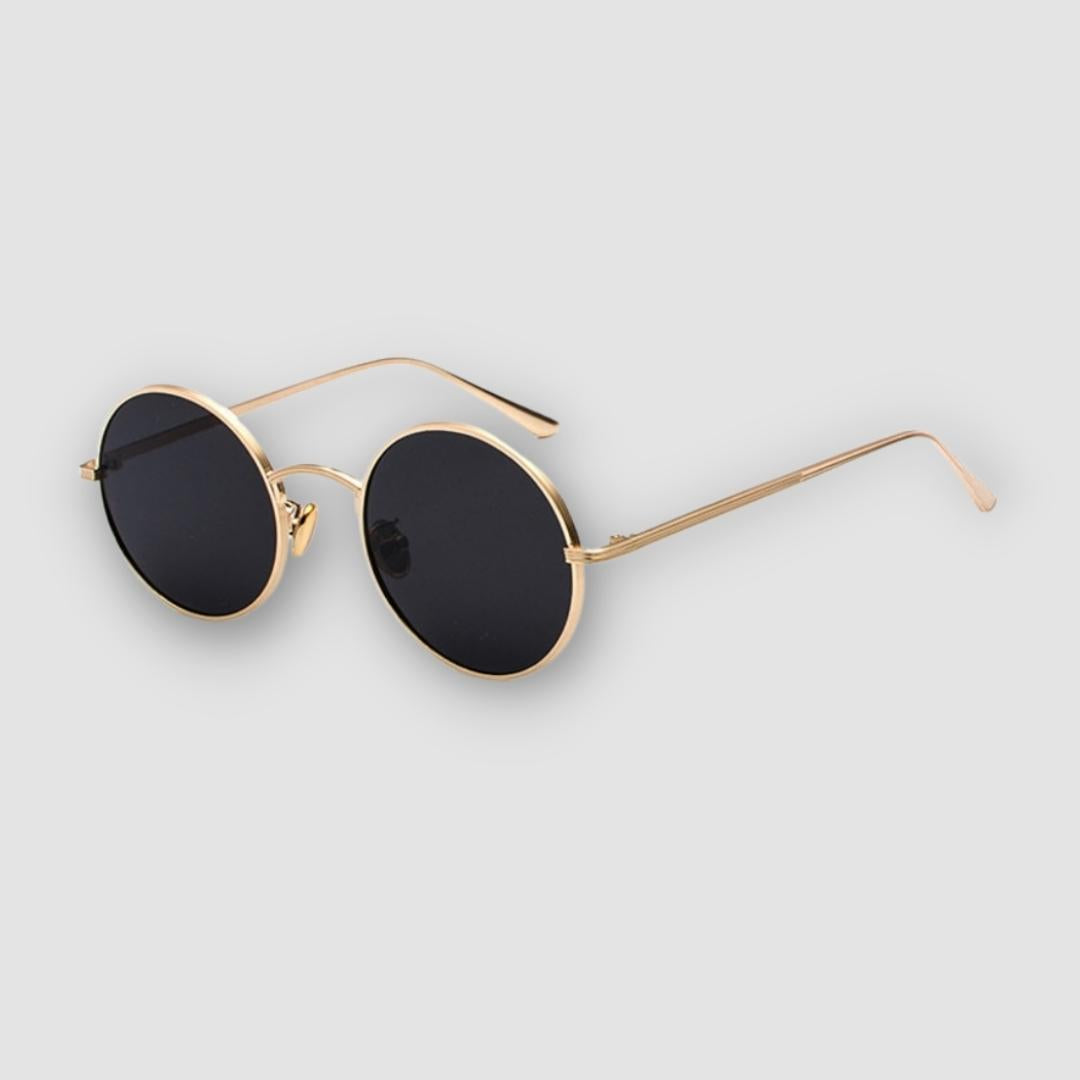 Lunettes de Soleil Rondes Rétro Mixtes - Monture Fine Minimaliste