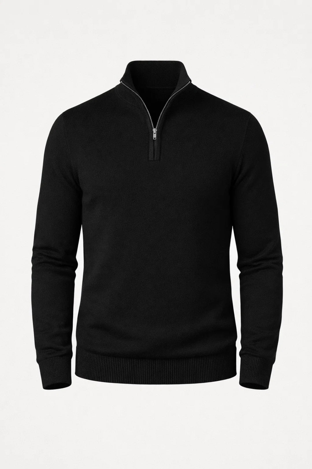 Pull Homme Slim Fit Demi-Zip - Manches Longues
