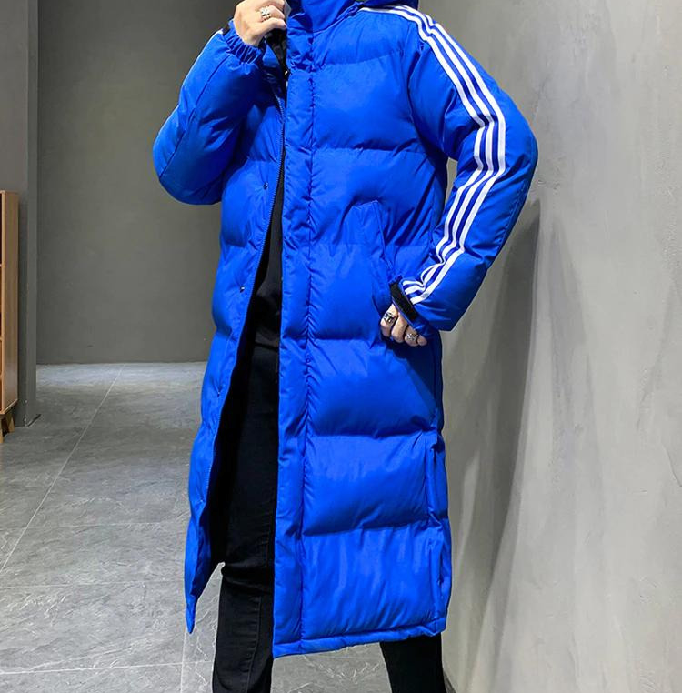 Veste Homme Parka Longue à Capuche Coupe-Vent Hiver