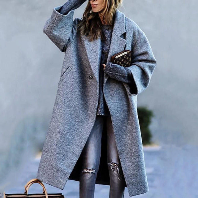 Manteau Femme en Maille Chaude – Coupe Ajustée Intemporelle