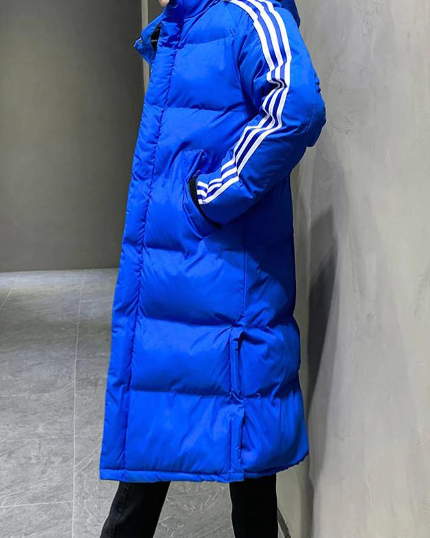 Veste Homme Parka Longue à Capuche Coupe-Vent Hiver