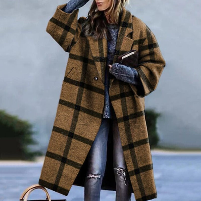 Manteau Femme en Maille Chaude – Coupe Ajustée Intemporelle