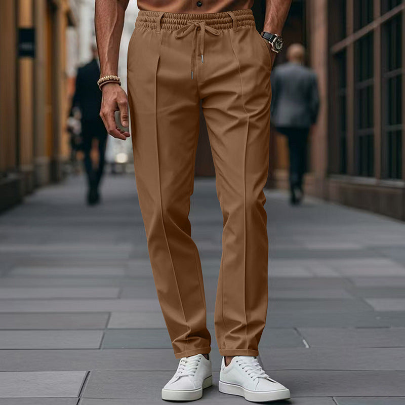 Pantalon Homme Tapered Fit Taille Élastique - Chino Moderne Confort