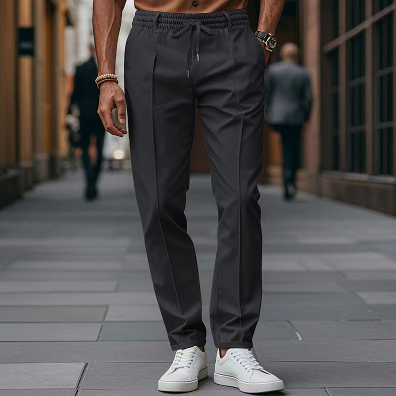 Pantalon Homme Tapered Fit Taille Élastique - Chino Moderne Confort