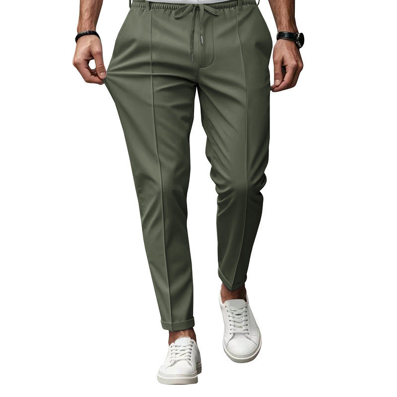 Pantalon Homme Tapered Fit Taille Élastique - Chino Moderne Confort