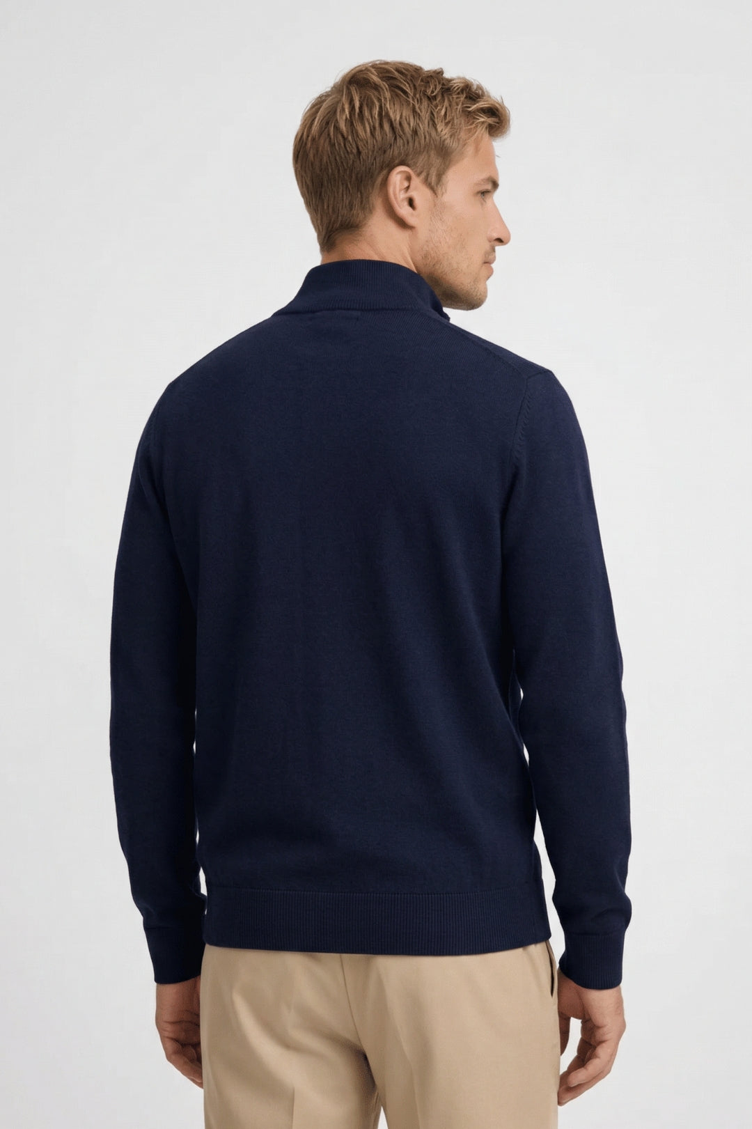 Pull Homme Slim Fit Demi-Zip - Manches Longues