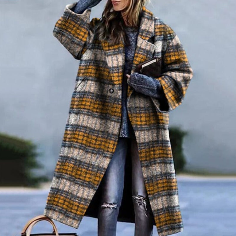 Manteau Femme en Maille Chaude – Coupe Ajustée Intemporelle