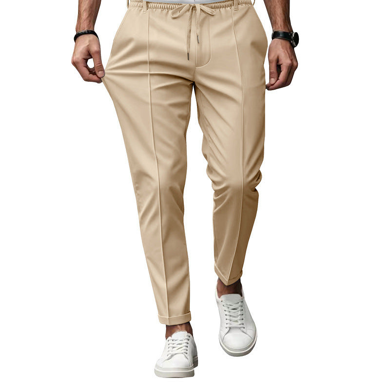 Pantalon Homme Tapered Fit Taille Élastique - Chino Moderne Confort