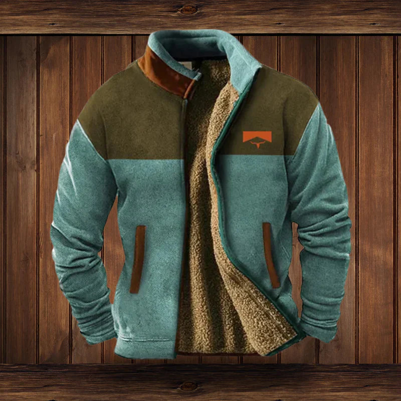 Veste d'Hiver Homme Chaude – Design Vintage Col Montant