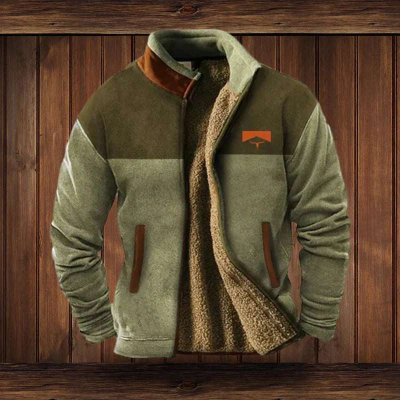 Veste d'Hiver Homme Chaude – Design Vintage Col Montant