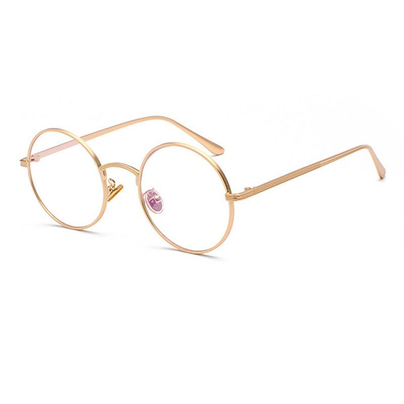 Lunettes de Soleil Rondes Rétro Mixtes - Monture Fine Minimaliste