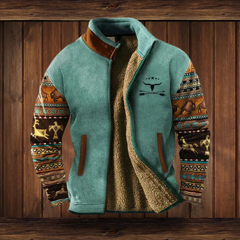 Veste d'Hiver Homme Chaude – Design Vintage Col Montant