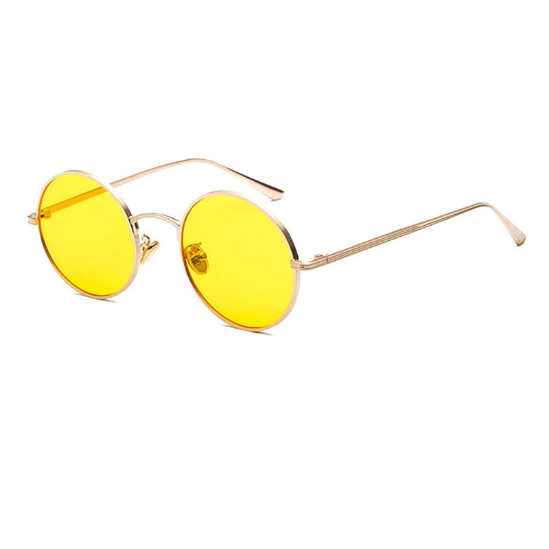 Lunettes de Soleil Rondes Rétro Mixtes - Monture Fine Minimaliste