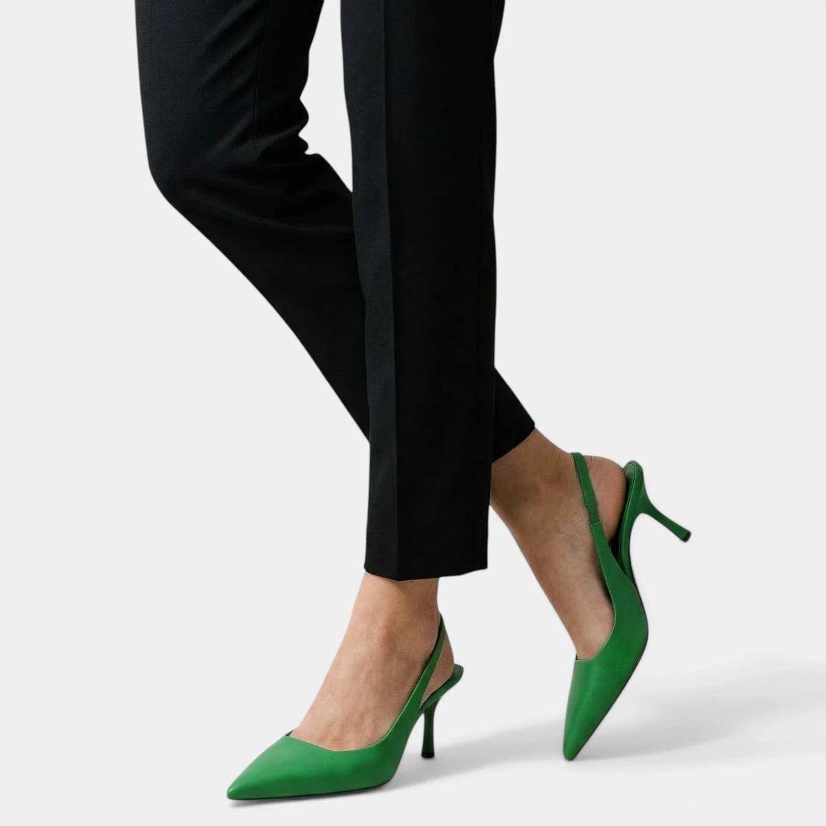 Escarpins Femme Slingback Bout Pointu Talon Fin