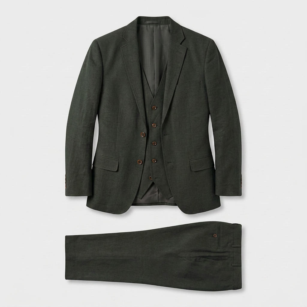 Tailleur Femme Trois Pièces Blazer Croisé, Gilet et Pantalon