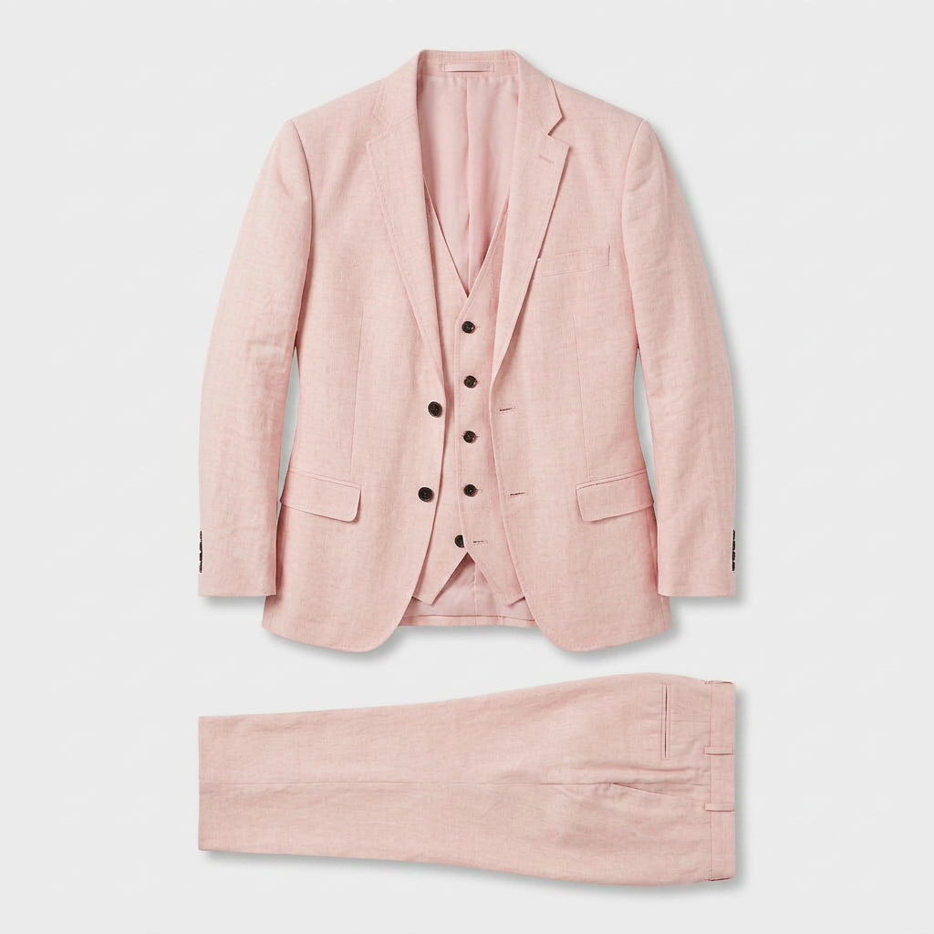 Tailleur Femme Trois Pièces Blazer Croisé, Gilet et Pantalon