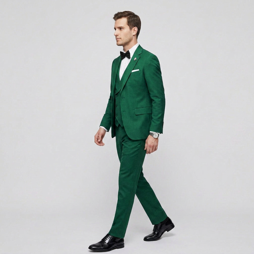 Costume Homme 3 Pièces Blazer Croisé – Veste, Gilet et Pantalon Ajustés