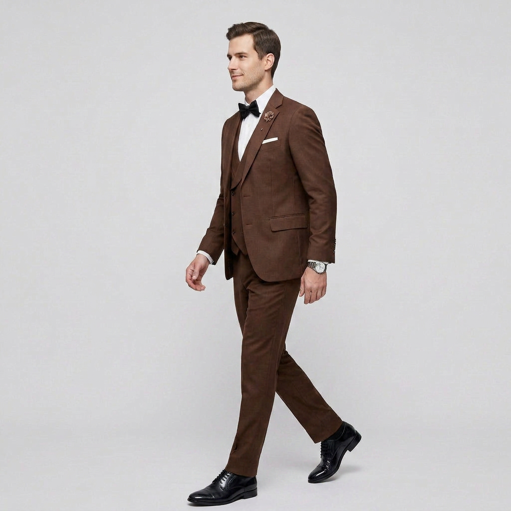 Costume Homme 3 Pièces Blazer Croisé – Veste, Gilet et Pantalon Ajustés
