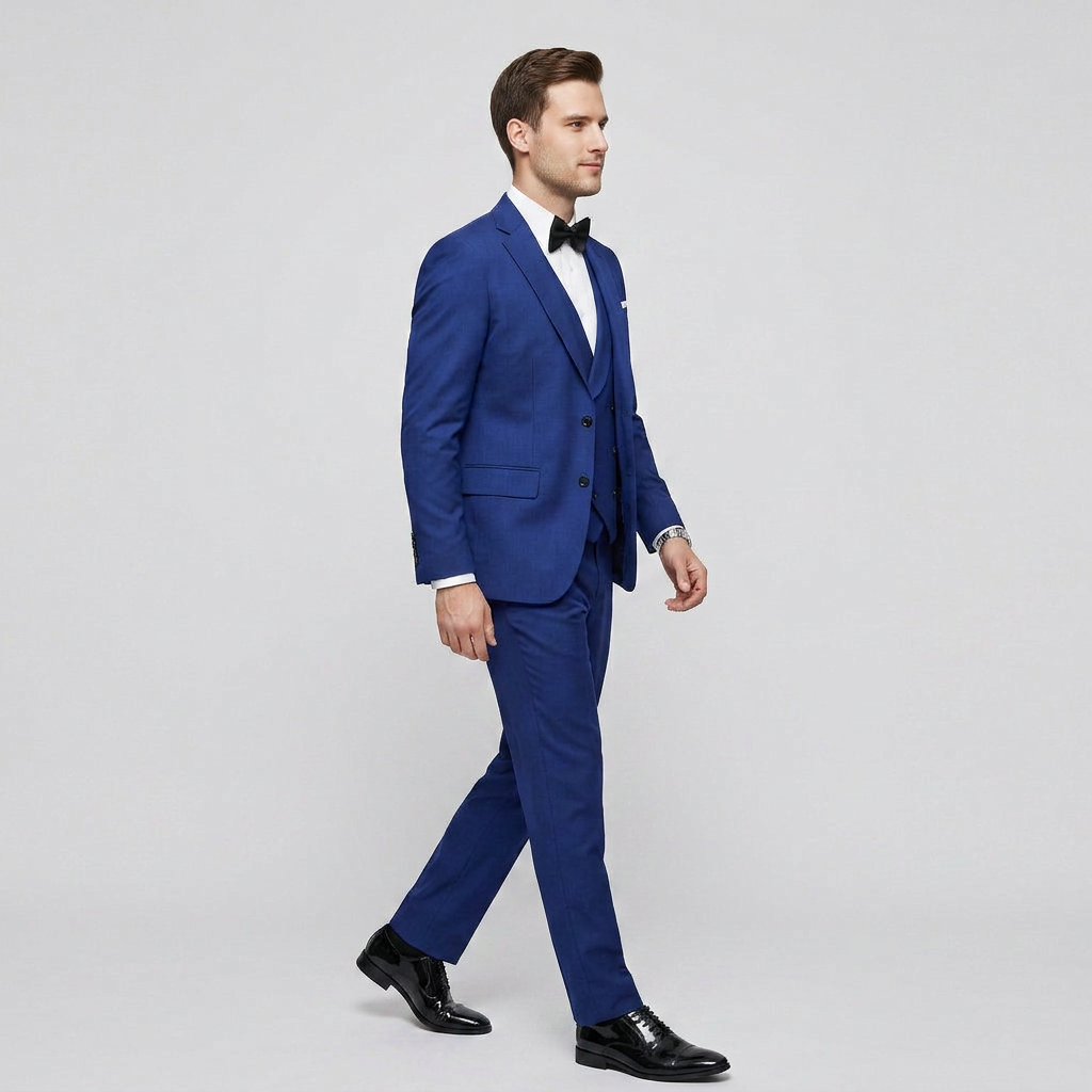 Costume Homme 3 Pièces Blazer Croisé – Veste, Gilet et Pantalon Ajustés