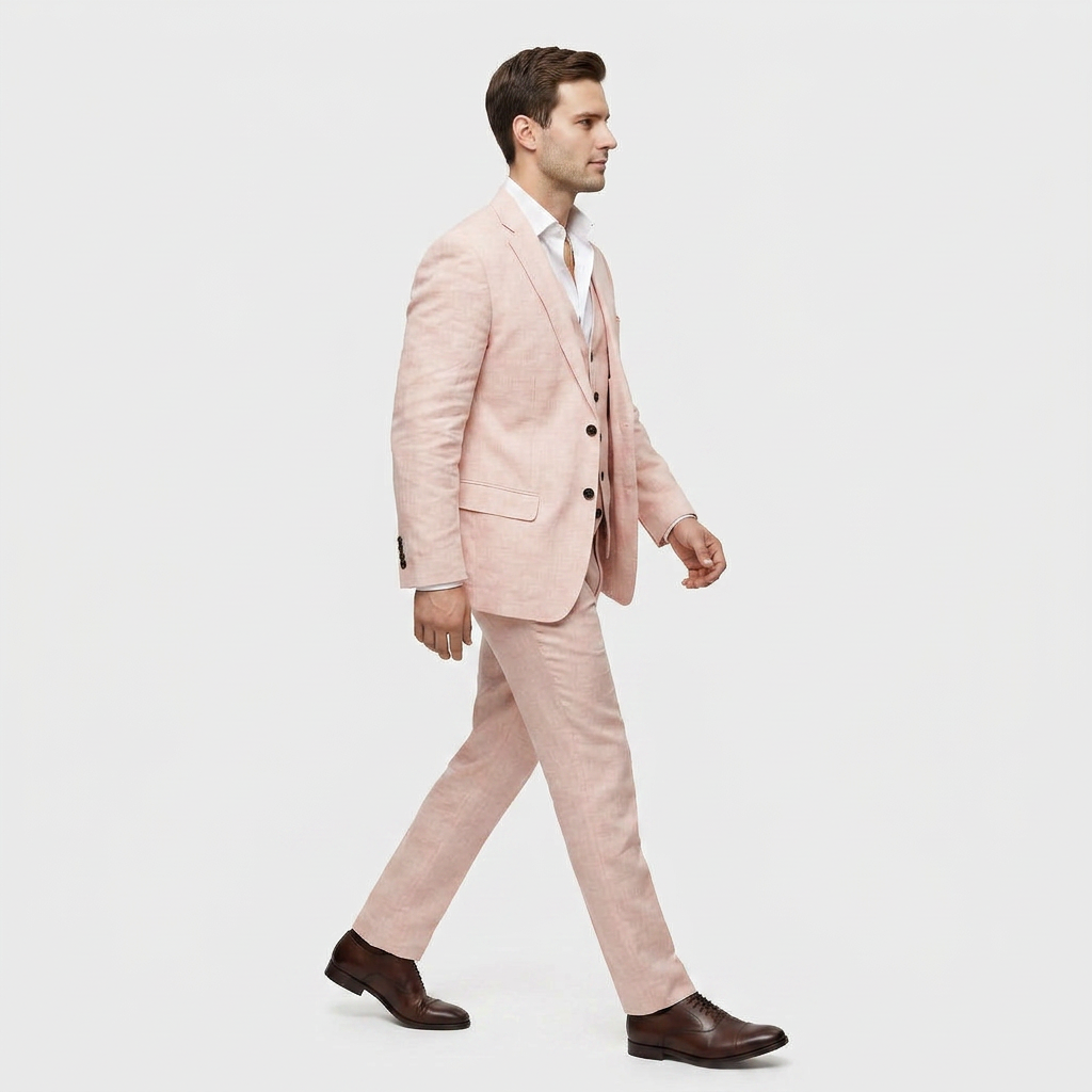 Tailleur Femme Trois Pièces Blazer Croisé, Gilet et Pantalon