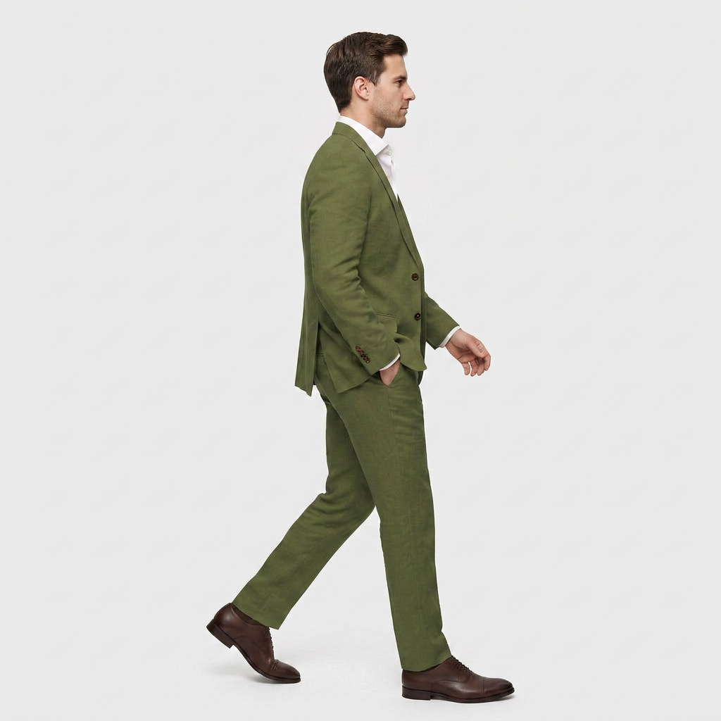 Tailleur Femme Trois Pièces Blazer Croisé, Gilet et Pantalon