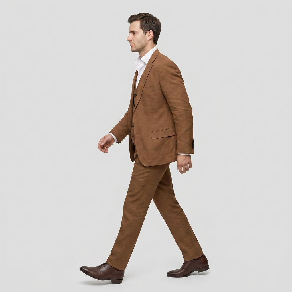 Tailleur Femme Trois Pièces Blazer Croisé, Gilet et Pantalon
