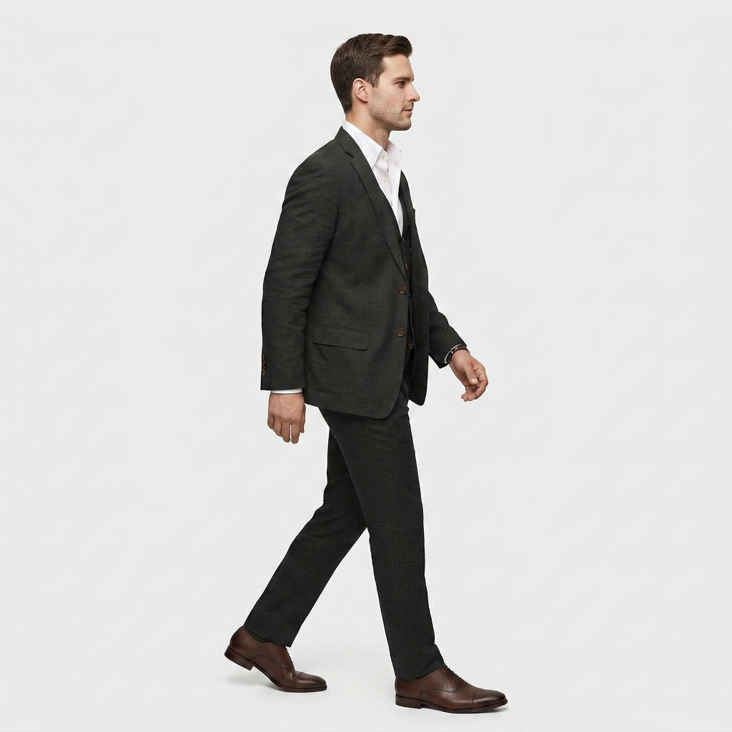 Tailleur Femme Trois Pièces Blazer Croisé, Gilet et Pantalon